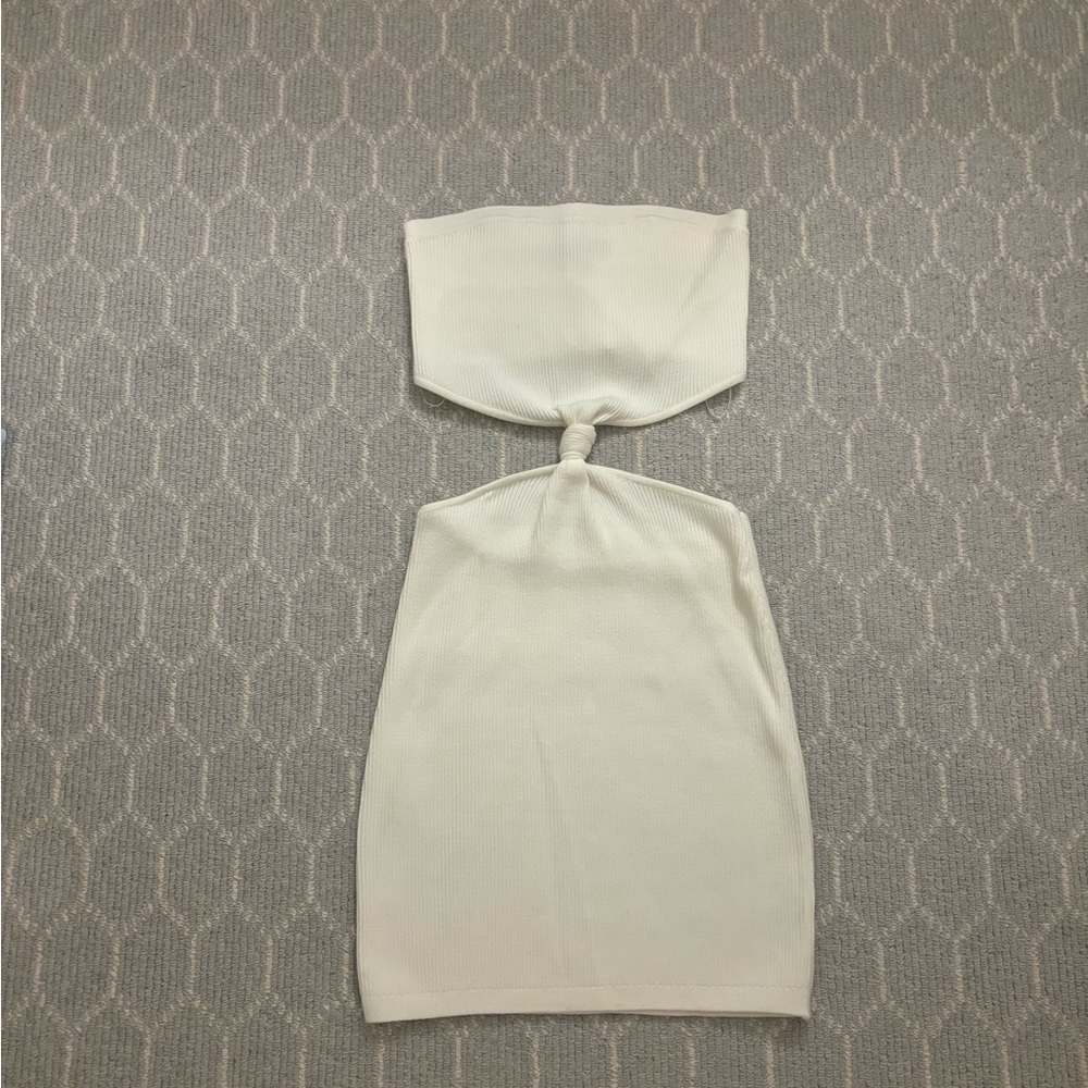 White Cut Out Dress